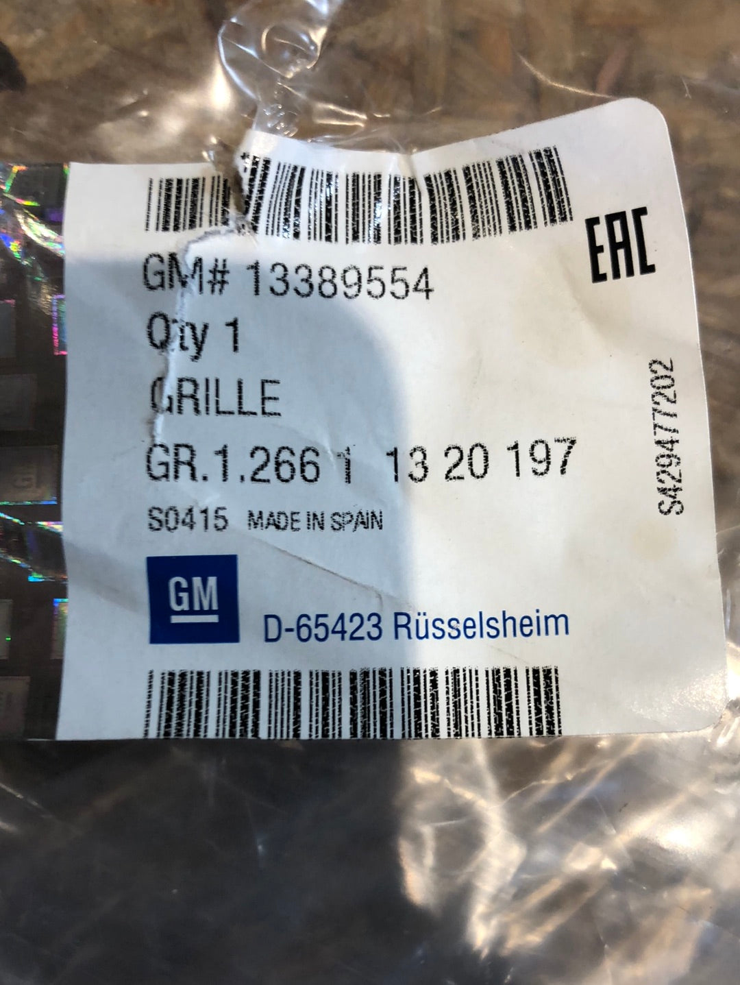 Original GM Opel Corsa D Kühlergrill Neu