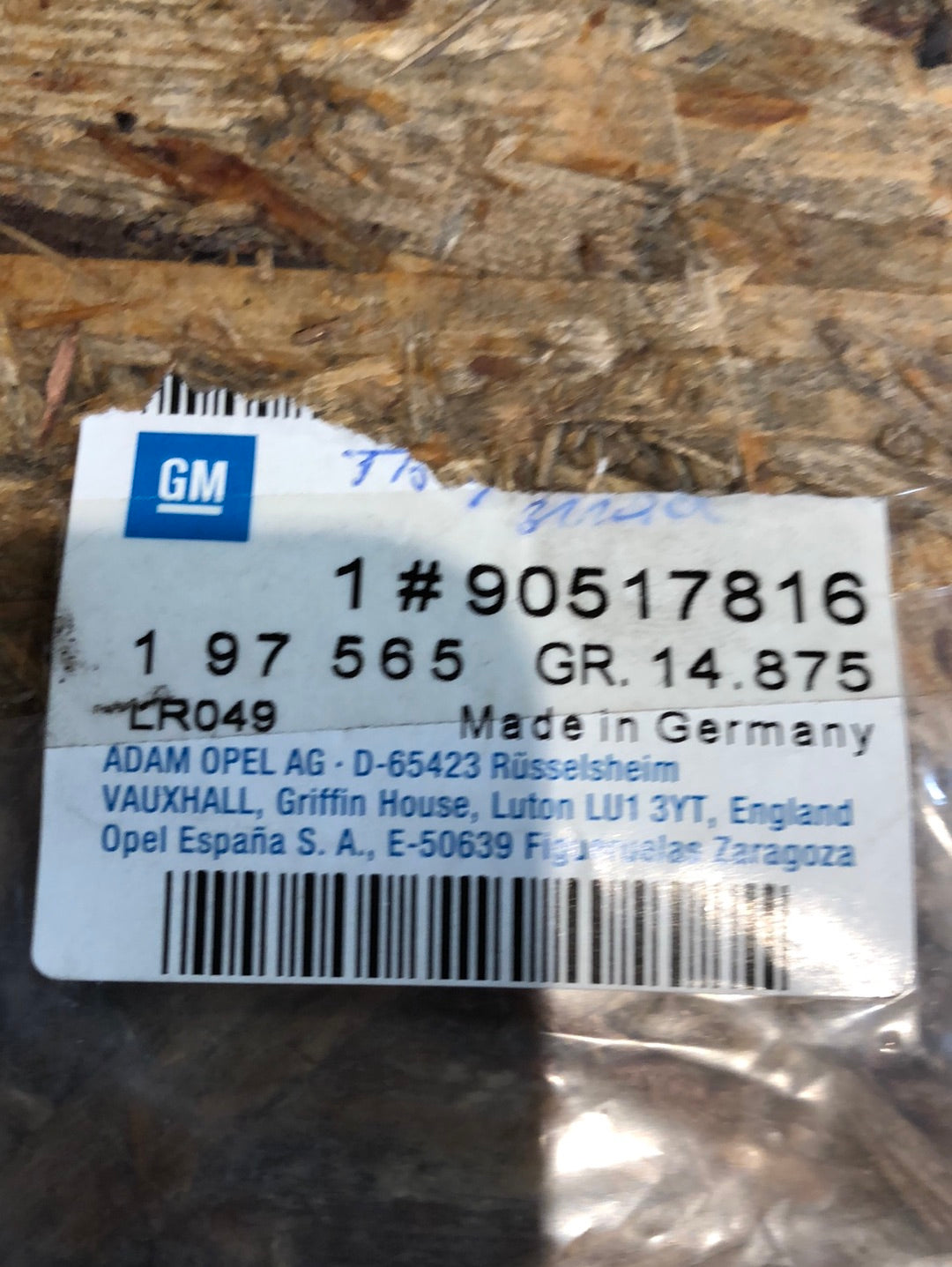 Original GM Opel Astra G Zafira A Abdeckkappe Halter Sicherheitsgurt Mitte hinten Neu
