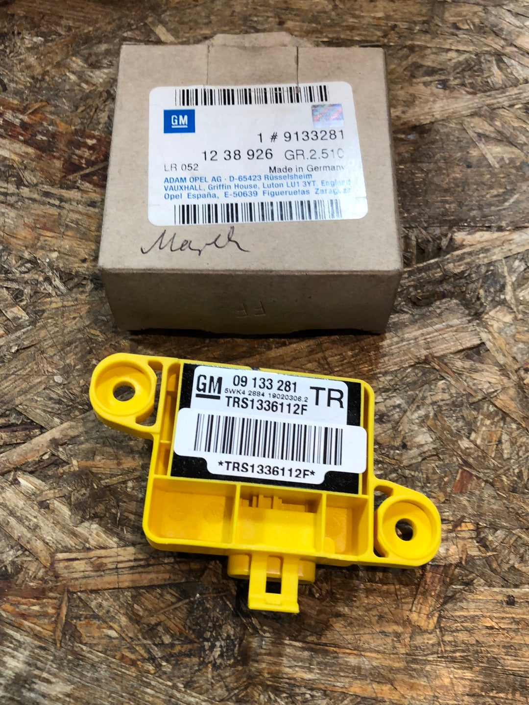 Original GM Opel Astra G Airbag Sensor vorne rechts Neu