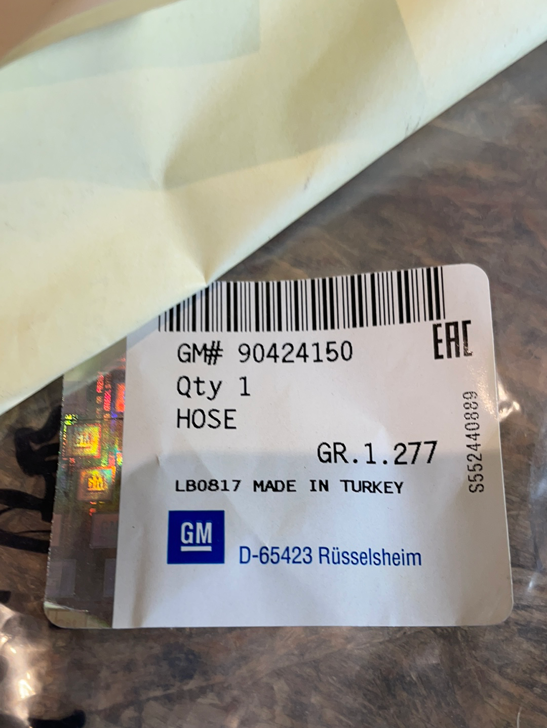 Original GM Opel Astra G Zafira A 2,0L Schlauch Ausgleichsbehälter Neu