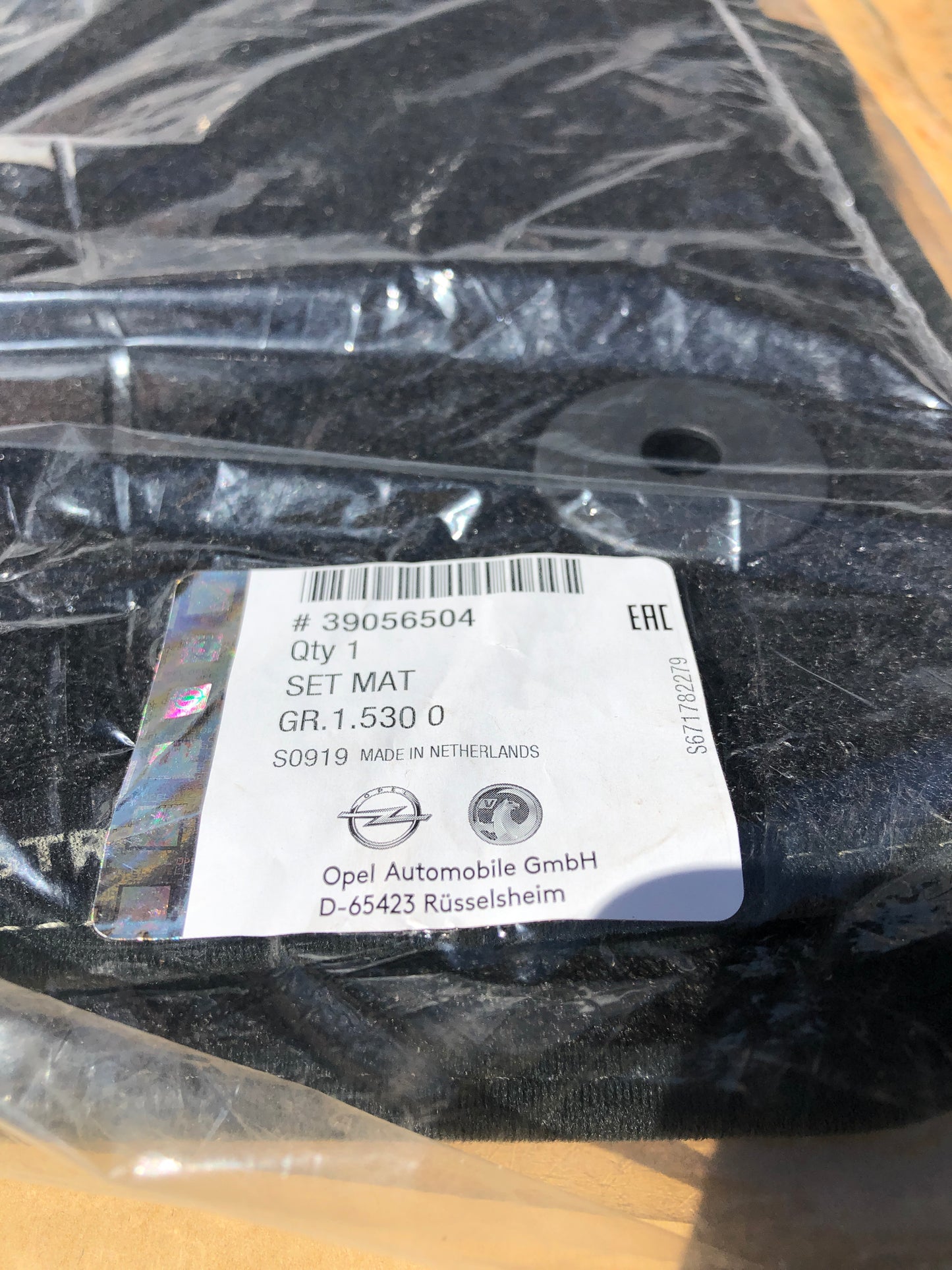 Original Opel Astra K Fußmatten Set Neu