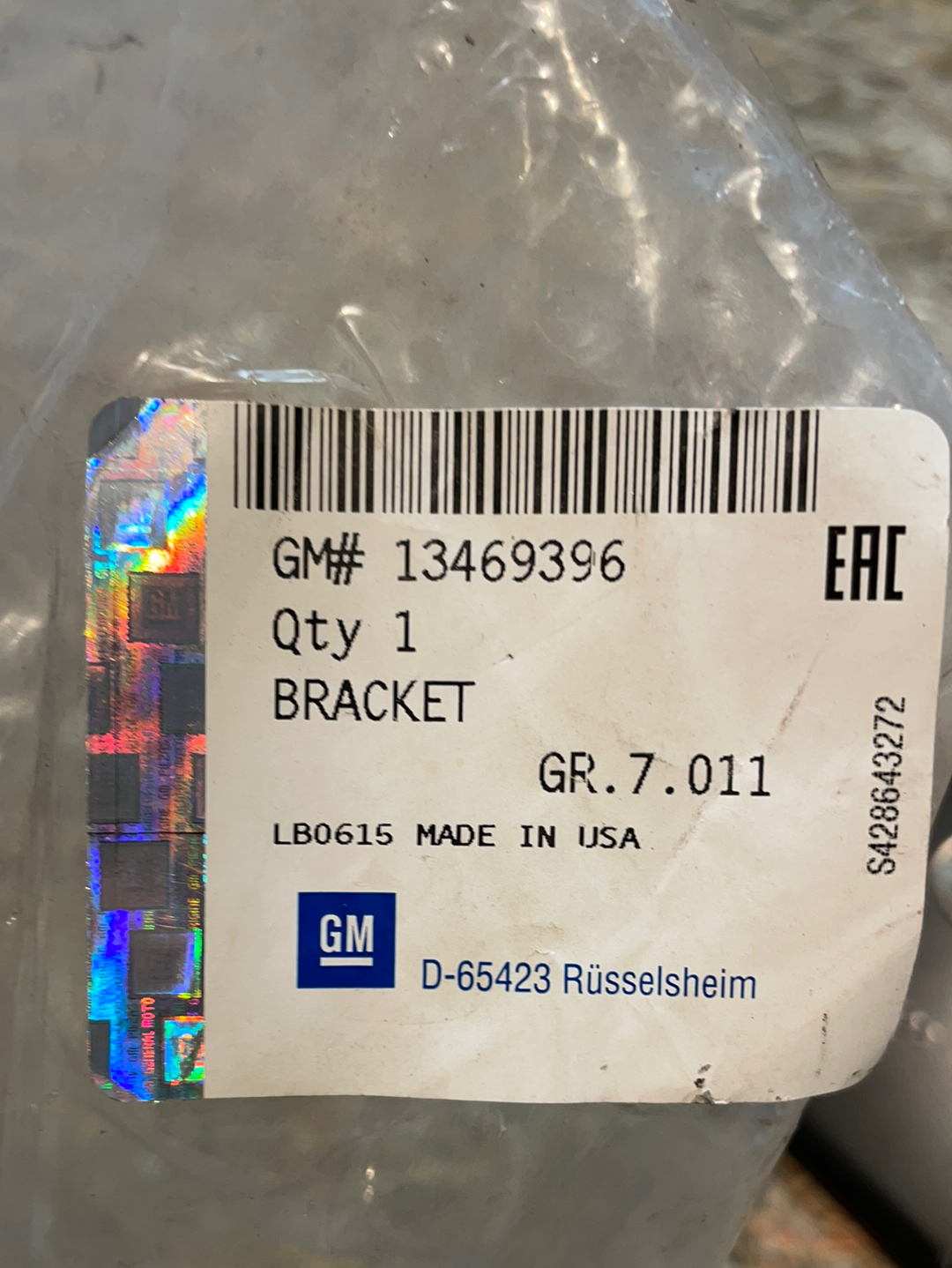 Original GM Opel Astra K Längshalterung links Neu