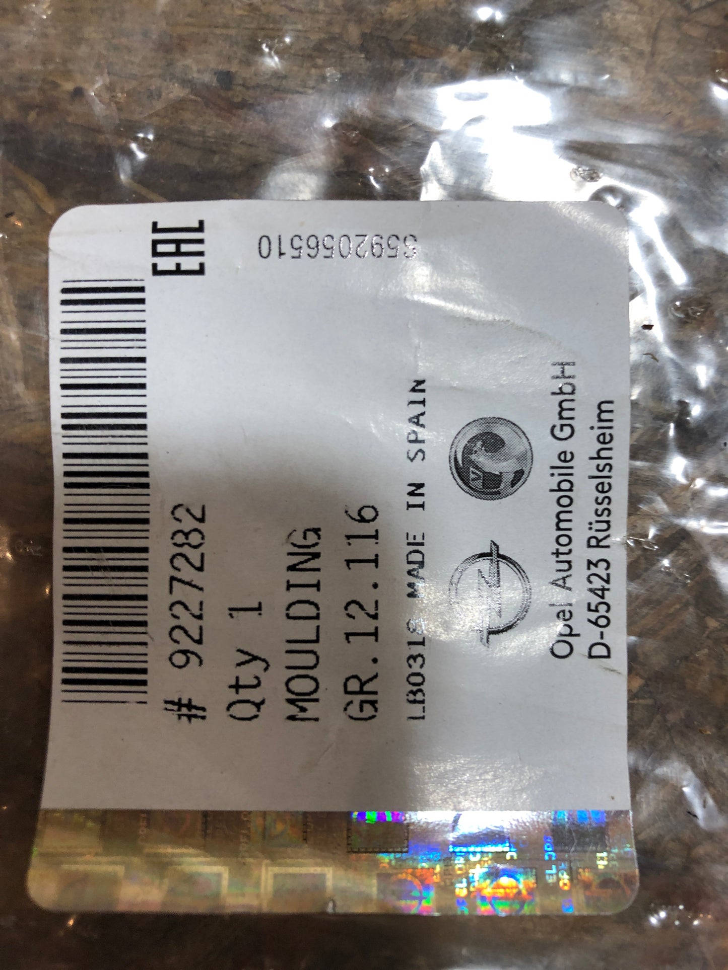 Original Opel Corsa Combo Seitenwand hinten rechts