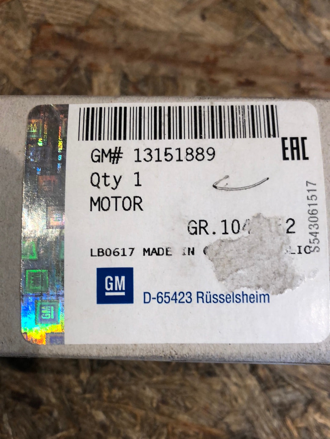 Original GM Opel Astra G Zafira A Motor Türverriegelung Neu