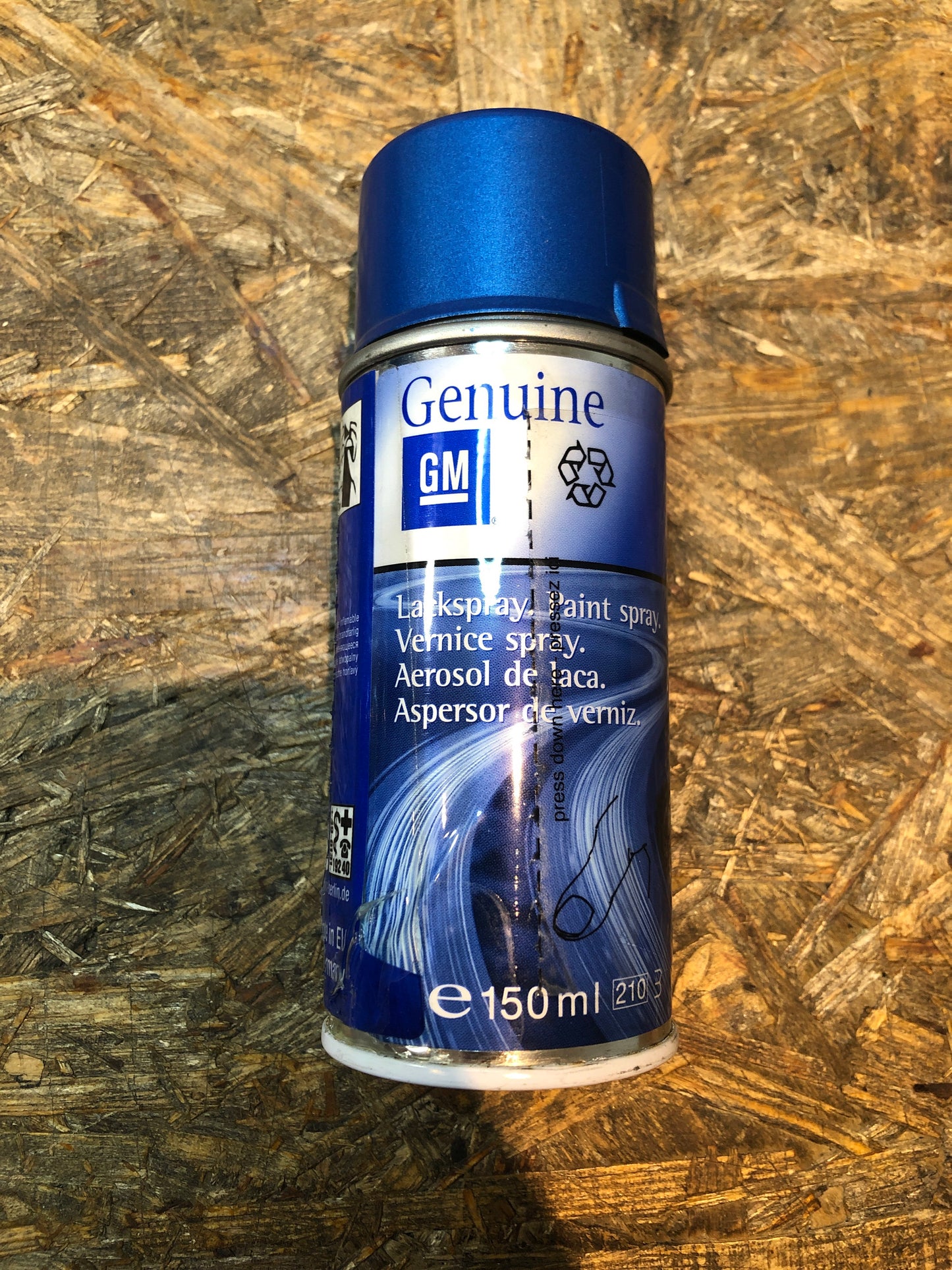 Original GM Opel Lackspray hydroblau mel 640R Neu