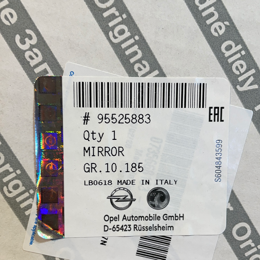 Original GM Opel Combo 15-18 Außenspiegel rechts Neu
