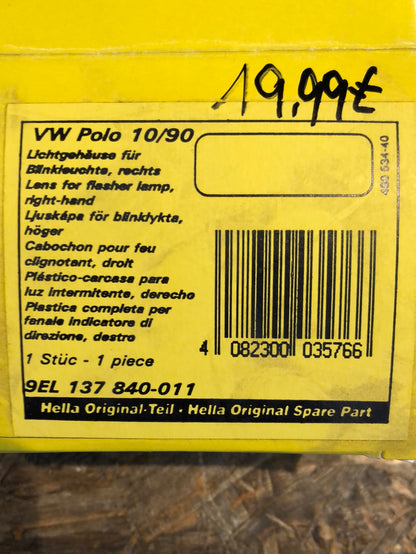 Original Hella VW Polo Lichtgehäuse Blinkleuchte rechts Neu