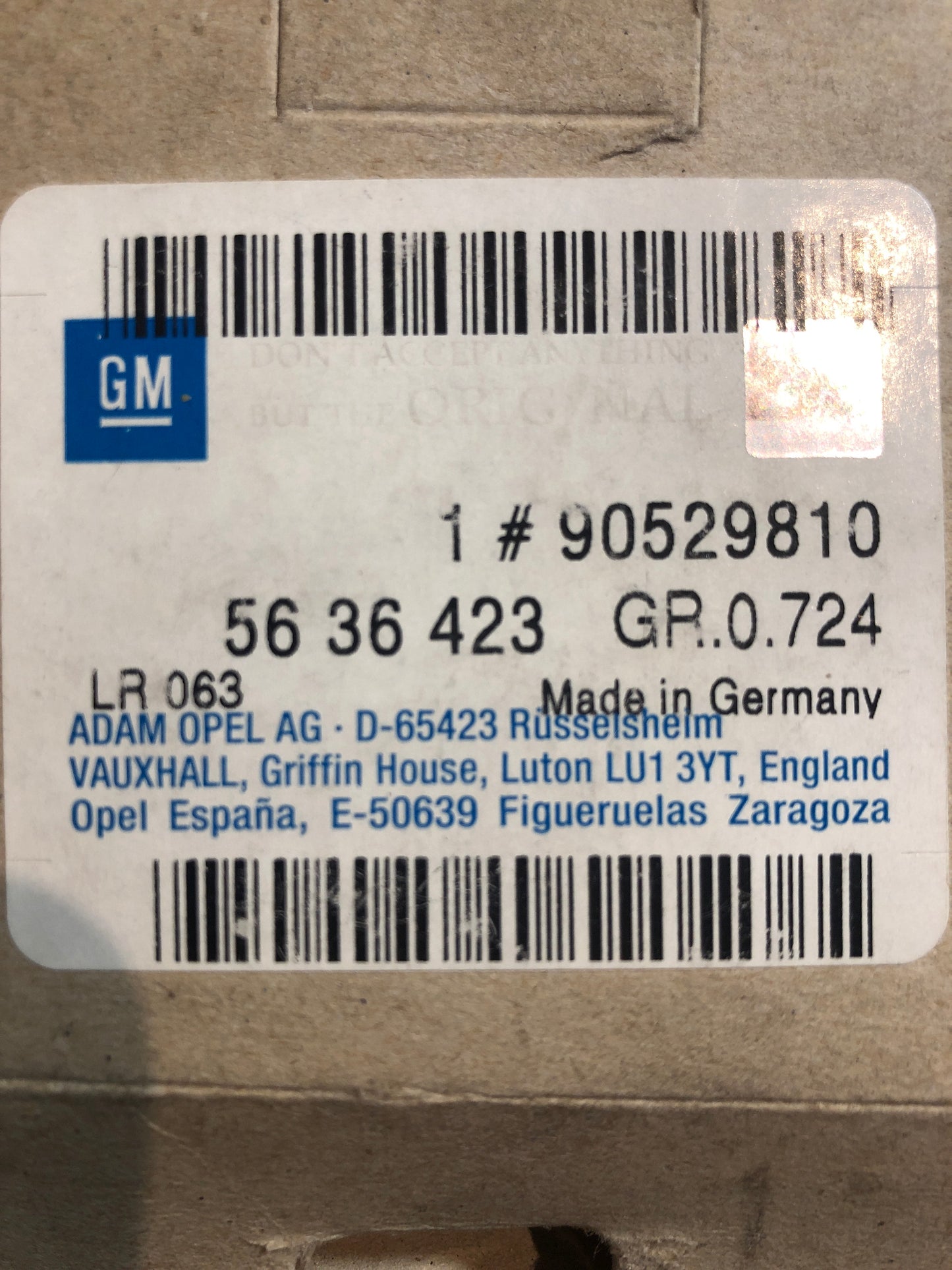 Original GM Opel Astra G Astra H Zafira A Zafira B Umlenkrolle Zahnriemen Neu