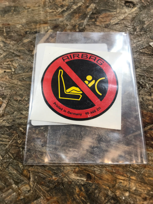 Original Opel Airbag Warnaufkleber NEU