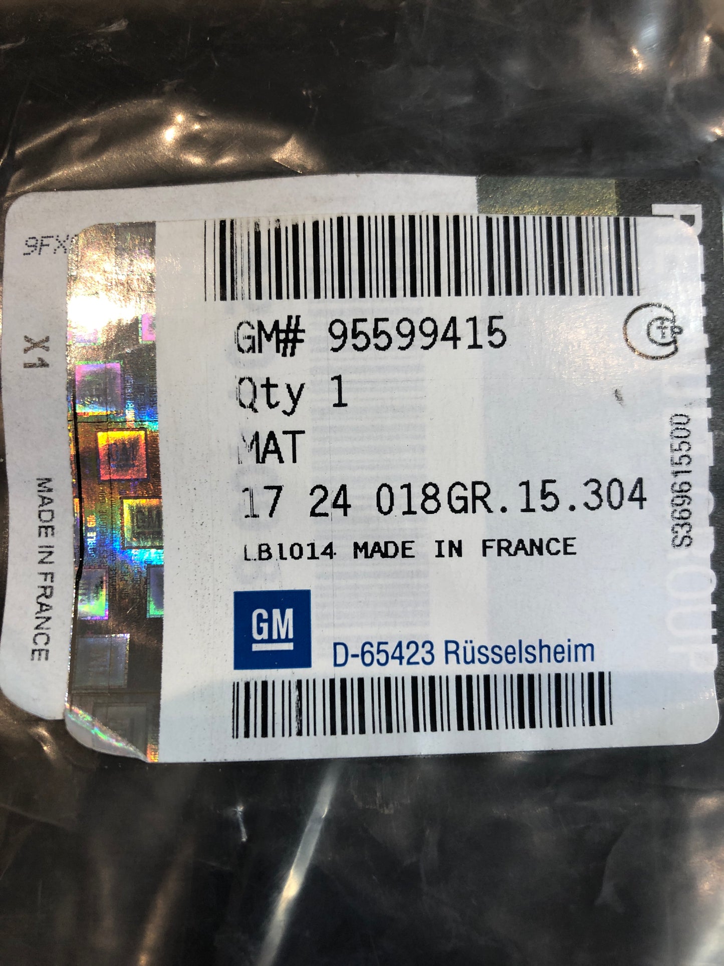 Original GM Opel Vivaro B Gummi Fußmatten Neu