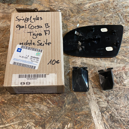 Original GM Opel Corsa B Tigra A Spiegelglas rechts Neu
