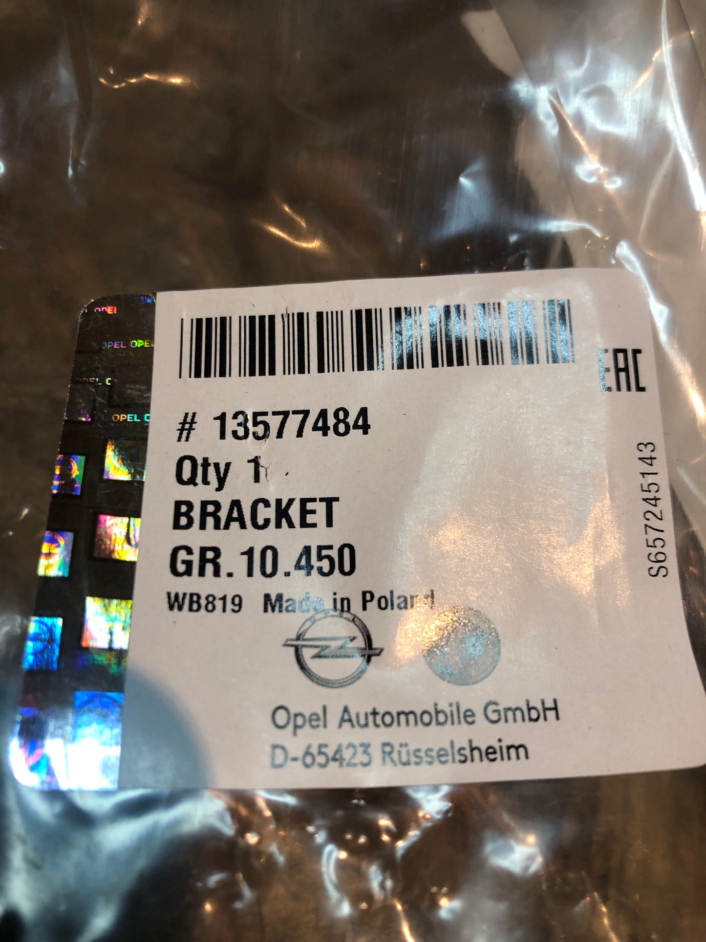 Original GM Opel Astra J Türgriff vorne Neu