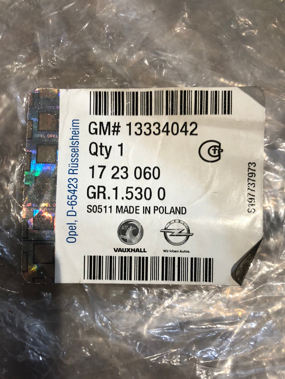 Original GM Opel Astra J Fußmattensatz (4-Tlg.) Textil Neu