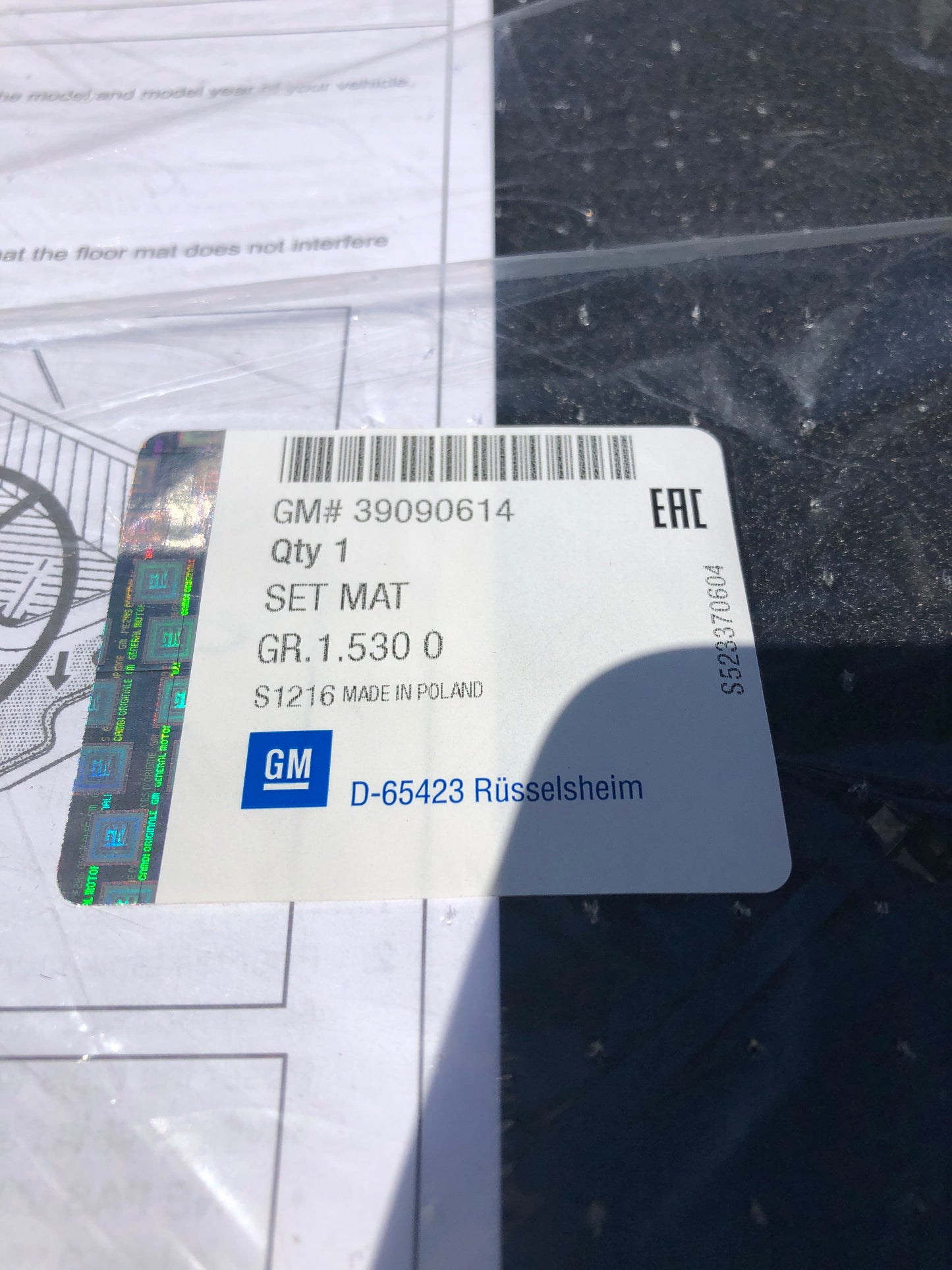 Original Opel Karl Fußmatten Set Neu