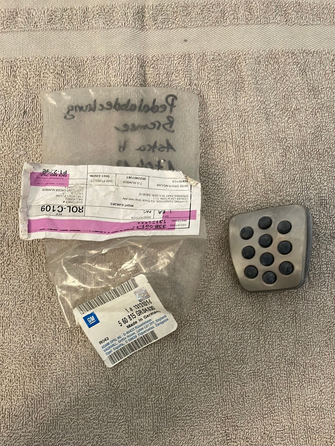 Pedalabdeckung Bremse Astra H Original GM Opel Neu