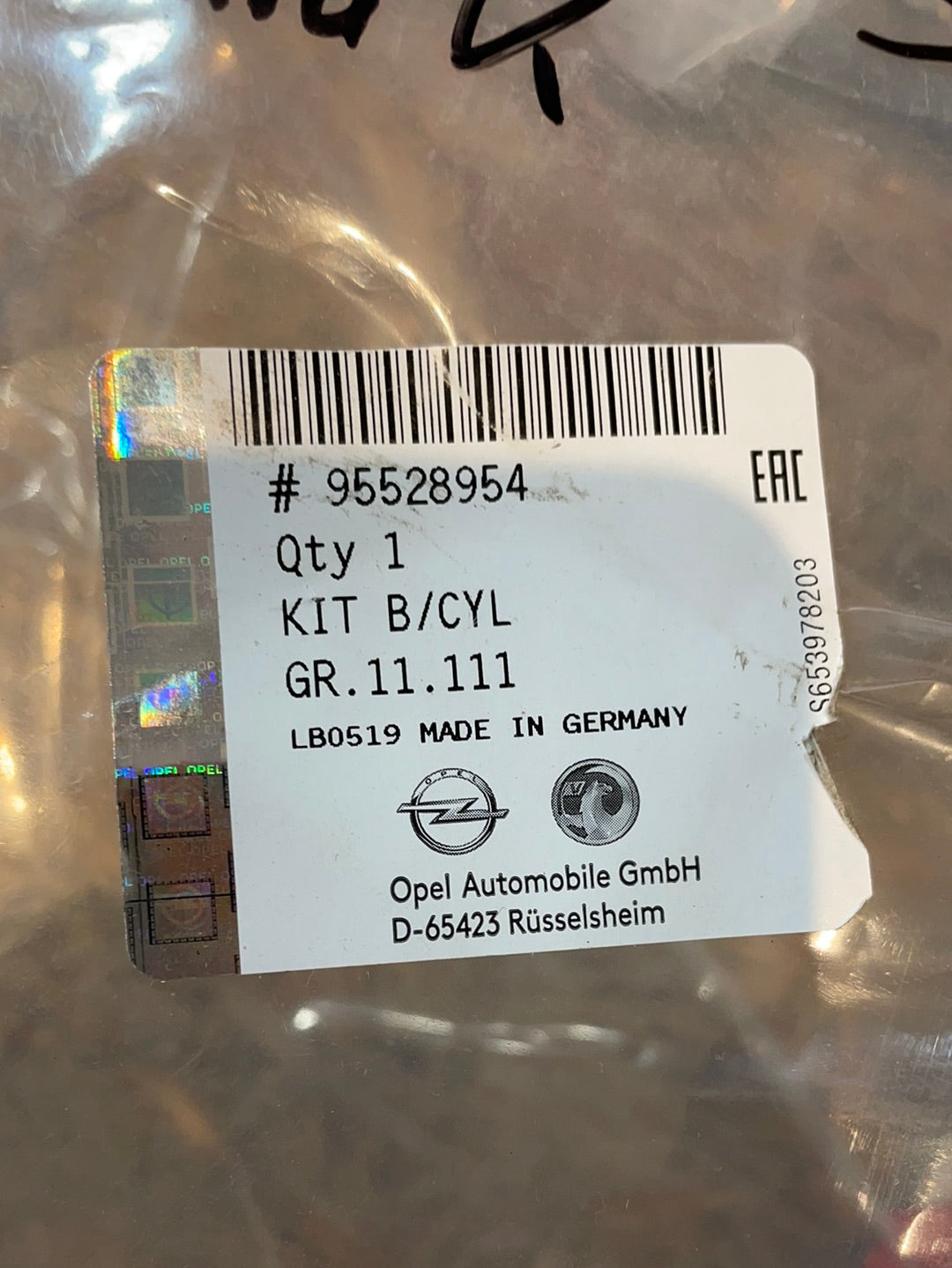 Original GM Opel Astra K Bremszylinder Hauptbremszylinder Set Neu