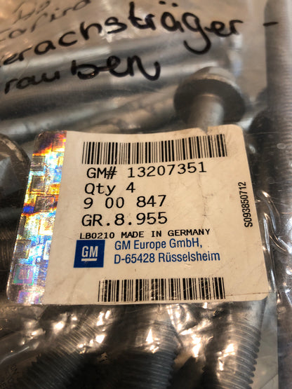 Original GM Opel Astra G Zafira A Schrauben Vorderachsträger Neu