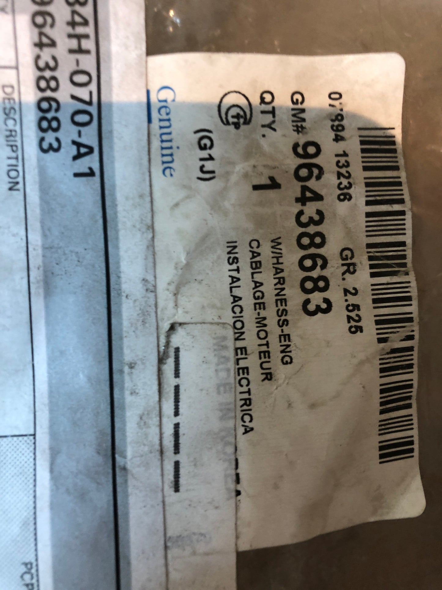 Original GM Chevrolet Lacetti 1.4 1.6 Kabelbaum Motor Neu