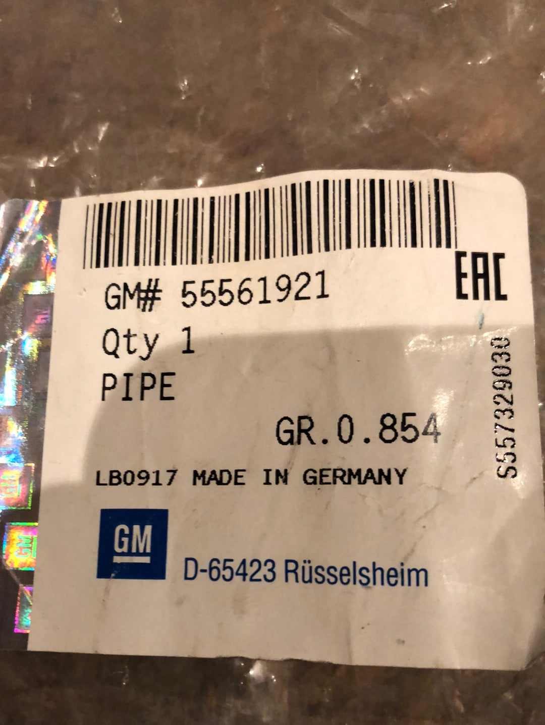 Original GM Opel Insignia Leitung Rohr Neu