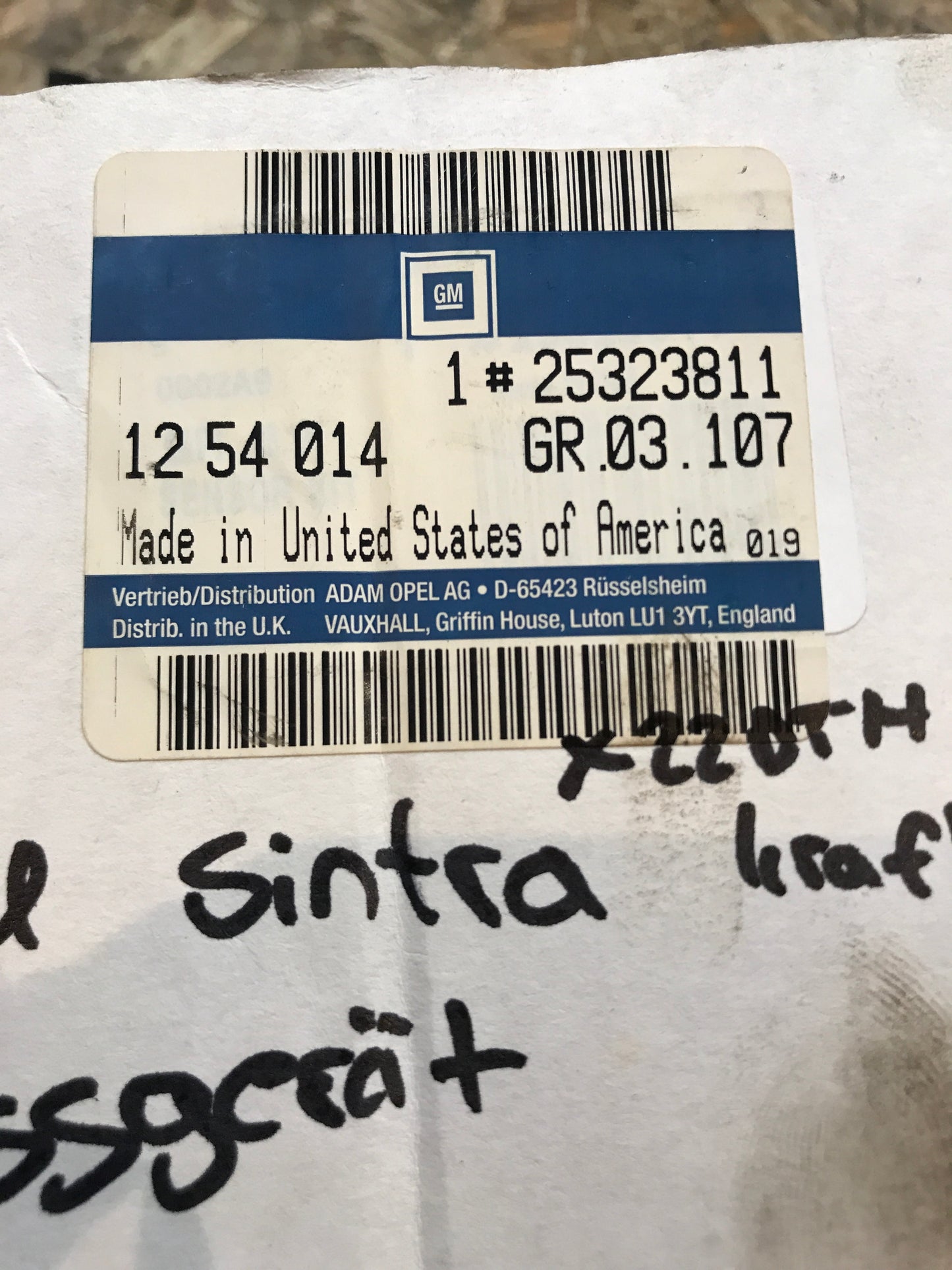 Original Opel Sintra X22DTH Diesel Kraftstoffmessgerät NEU