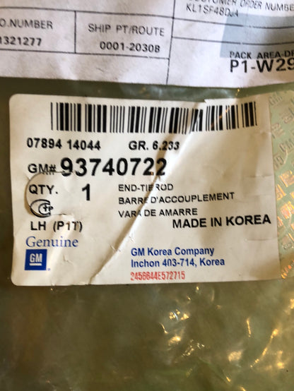 Original GM Chevrolet Aveo Kalos Spurstangenkopf links Neu
