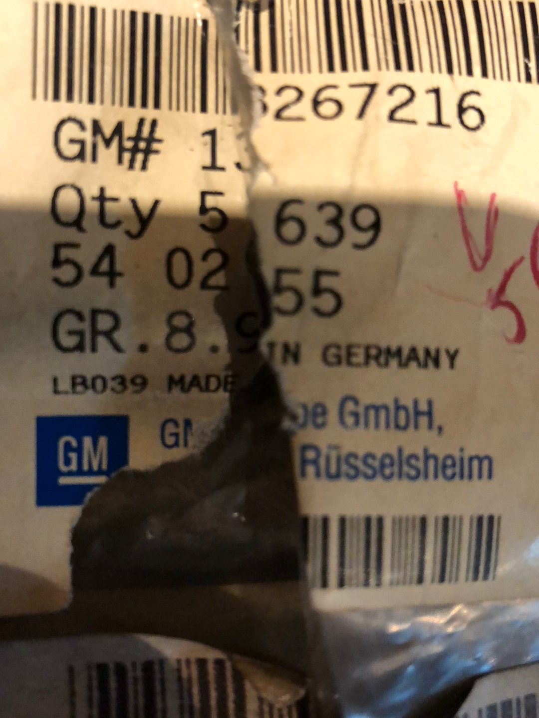 Original GM Opel Astra H Zafira B Gummi Hinterachslager Neu