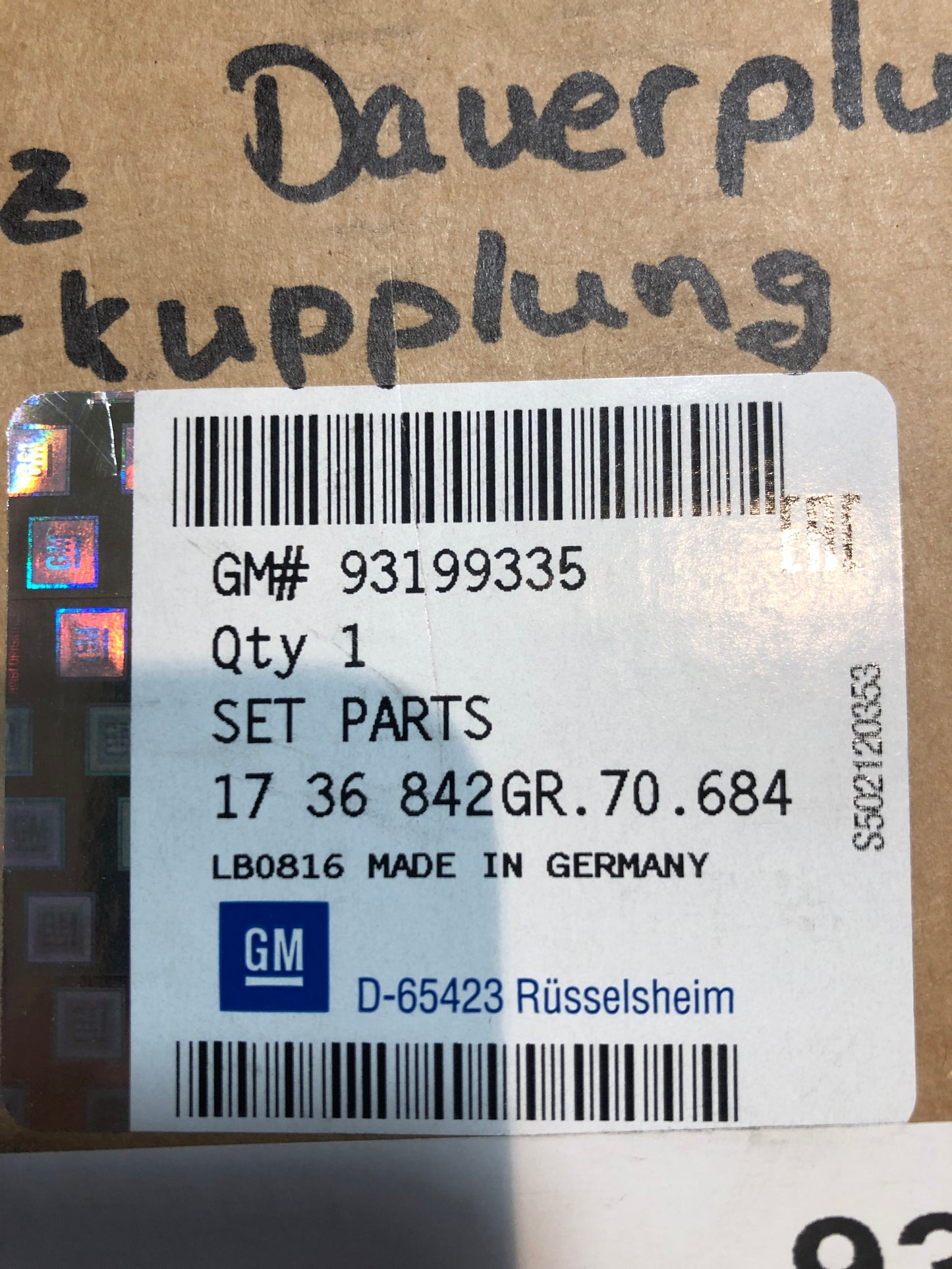 Original GM Opel Vectra C Astra H Zafira B Corsa D/E Antara Kabelsatz Dauerplus Anhängerkupplung Neu