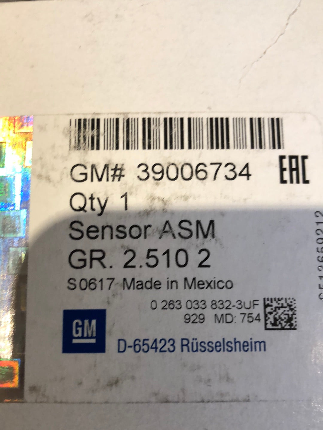 Original GM Opel Astra Meriva J Insignia Sensor Einparkhilfe Neu