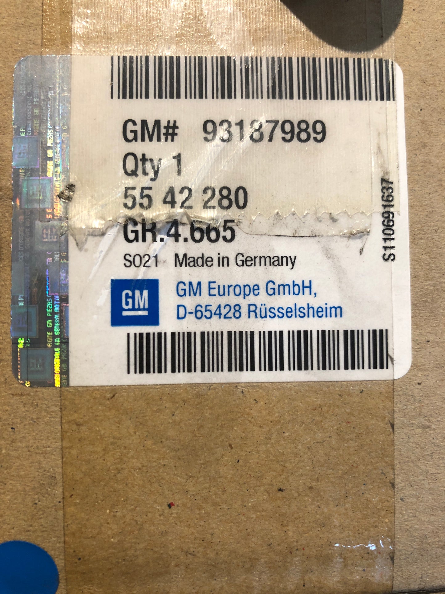 Original Vectra C Caravan (Z02) 2.8 V6 Turbo (F35) Bremssattel (Hersteller ATE) Hinterachse rechts 250PS ab 01.07.