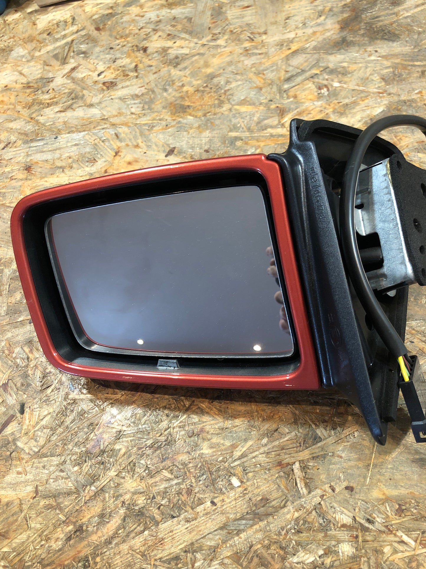 Original GM Opel Kadett E Rückspiegel außen rechts elektrisch und beheizt Neu