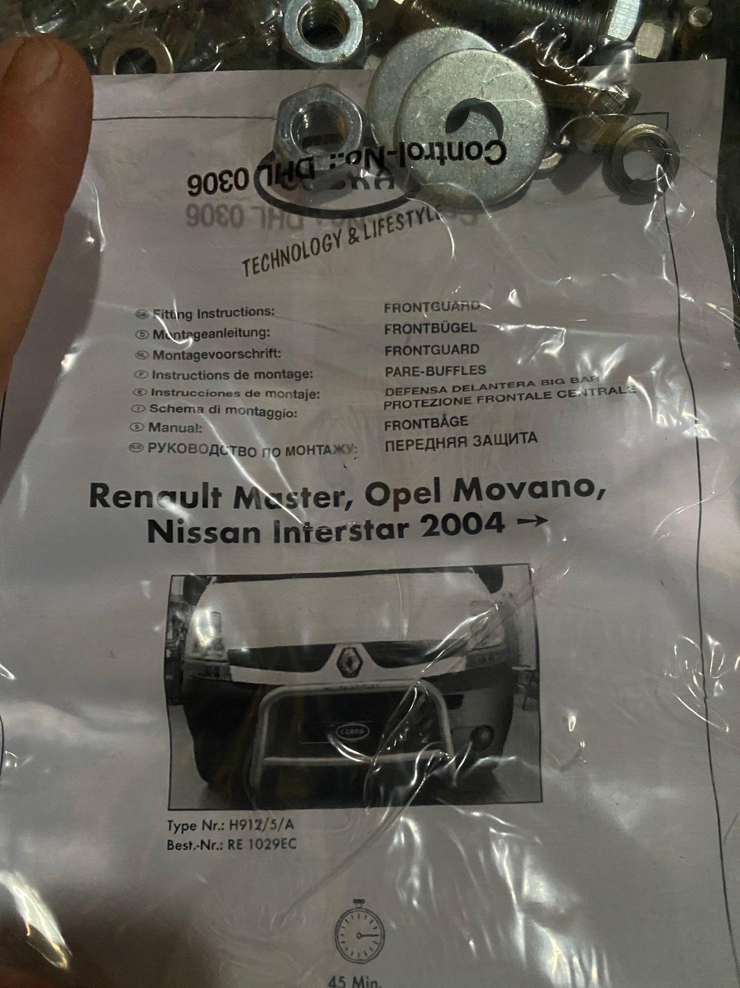 Opel Movano Renault Master Nissan Interstar Frontbügel Neu