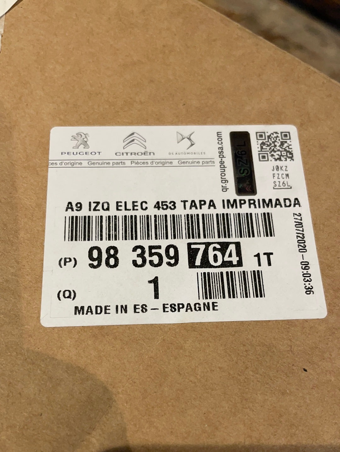 Original GM Peugot 208 Spiegel links Neu