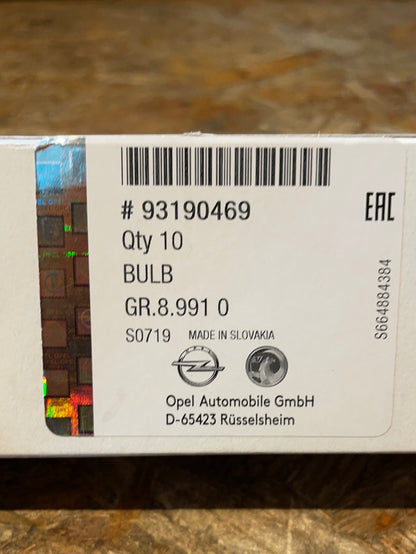 Original GM Opel Glühlampe Kennzeichenleuchte Neu
