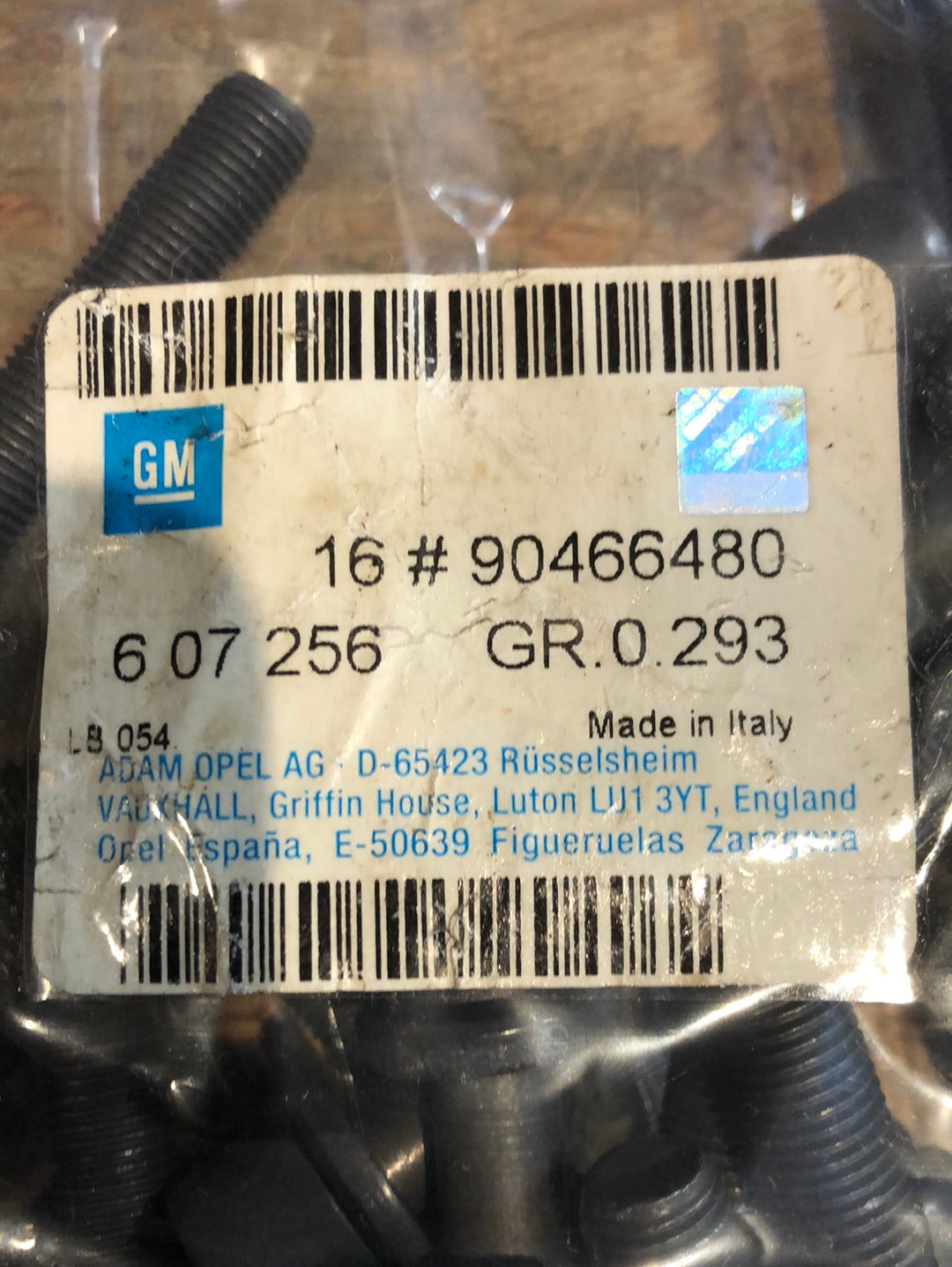 Original GM Opel Astra Omega Frontera Zylinderkopfschraube (1 Stk) Neu