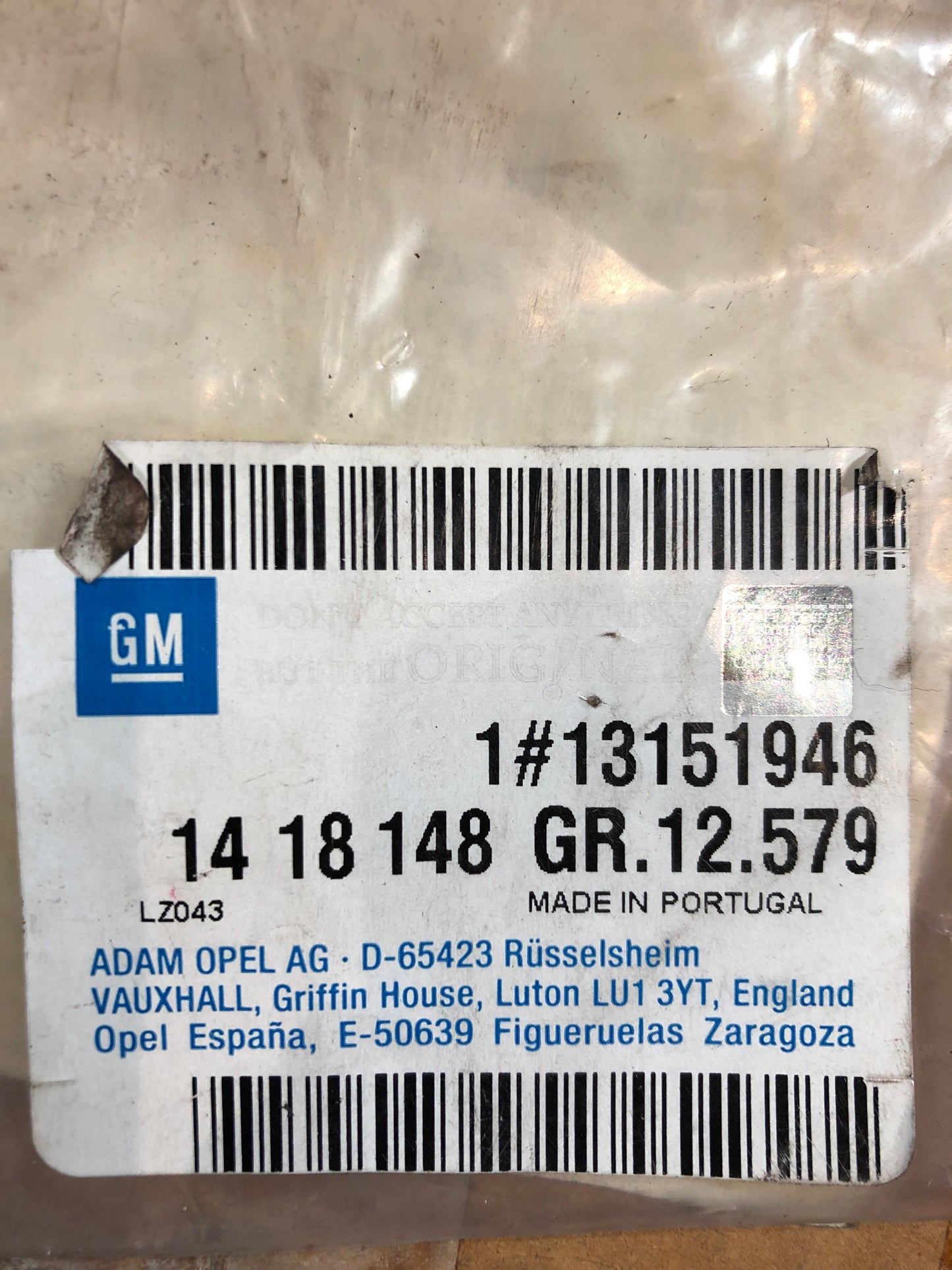 Original GM Opel Combo Ersatzradbefestigung Neu