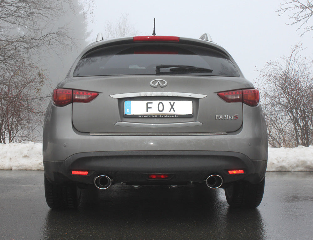 FOX Infiniti FX30d Endschalldämpfer quer Ausgang rechts/links - 129x106 Typ 32 rechts/links