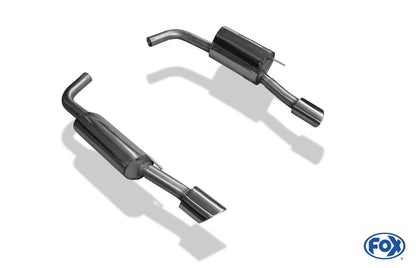 FOX Jaguar XK8/ XKR Typ QEV/ QDV Endschalldämpfer rechts/links Ø63,5 - 115x85 Typ 38 rechts/links