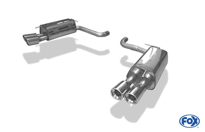 FOX Jaguar XF CC9 Endschalldämpfer rechts/links - 2x90 Typ 17 rechts/links
