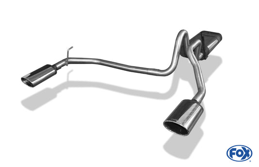 FOX Jeep Cherokee/ Liberty Typ KJ Endschalldämpfer zweiflutig Ausgang rechts/links - 115x85 Typ 33 rechts/links