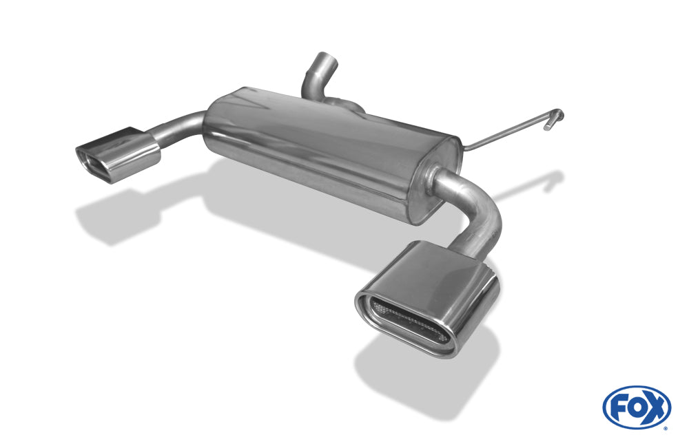 FOX Jeep Wrangler III - JK Endschalldämpfer quer Ausgang rechts/links - 160x80 Typ 53 rechts/links