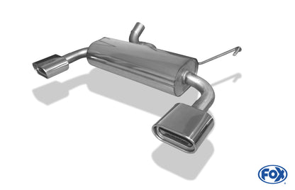 FOX Jeep Wrangler III - JK Endschalldämpfer quer Ausgang rechts/links - 160x80 Typ 53 rechts/links