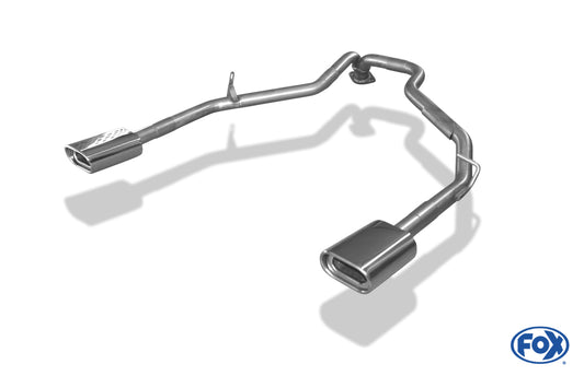 FOX Kia Sorento Typ JC Facelift V6 Endrohrgeweih Ausgang rechts/links  - 135x80 Typ 53 rechts/links