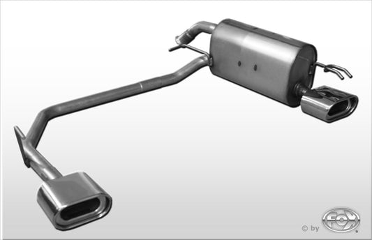 FOX Kia Picanto Endschalldämpfer Ausgang rechts/links - 135x80 Typ 53 rechts/links