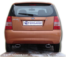 FOX Kia Picanto Endschalldämpfer Ausgang rechts/links - 135x80 Typ 53 rechts/links