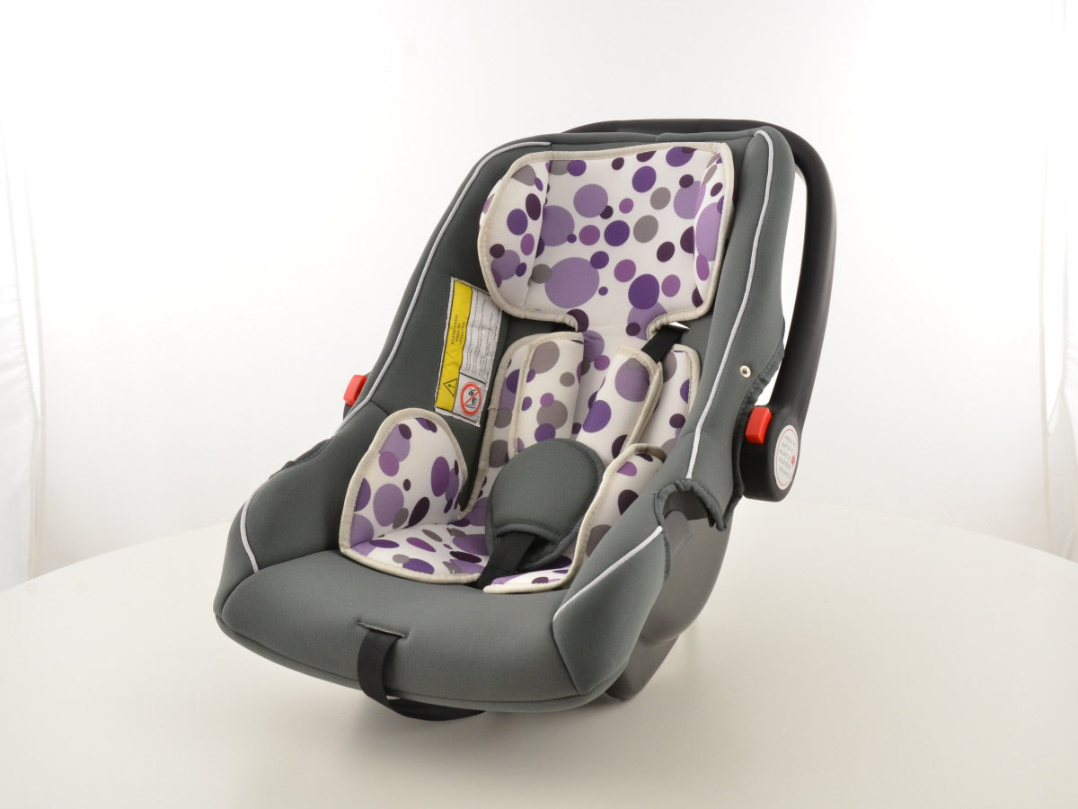 Kinderautositz Babyschale Autositz schwarz/weiß/lila Gruppe 0+, 0-13 kg