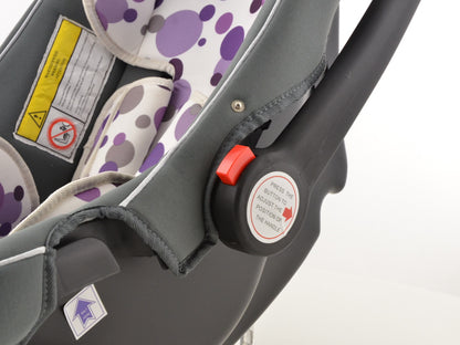 Kinderautositz Babyschale Autositz schwarz/weiß/lila Gruppe 0+, 0-13 kg