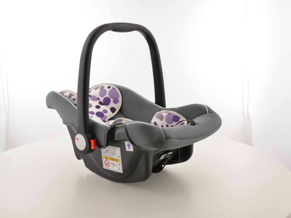 Kinderautositz Babyschale Autositz schwarz/weiß/lila Gruppe 0+, 0-13 kg