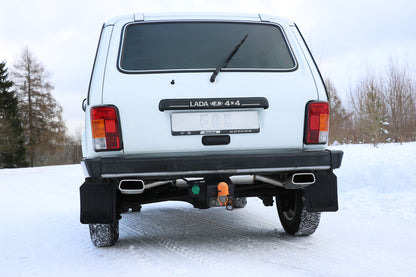 FOX Lada Niva 4x4 Endschalldämpfer quer Ausgang rechts/links - 145x65 Typ 59 rechts/links