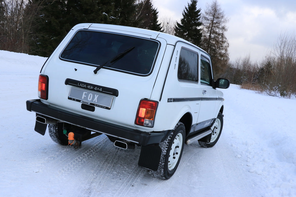 FOX Lada Niva 4x4 Endschalldämpfer quer Ausgang rechts/links - 145x65 Typ 59 rechts/links