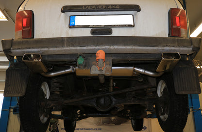 FOX Lada Niva 4x4 Endschalldämpfer quer Ausgang rechts/links - 145x65 Typ 59 rechts/links